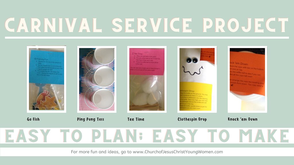 Carnival in a Box: YW or Primary Service Project